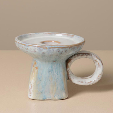 Bougeoir céramique Azul 10x9x12cm