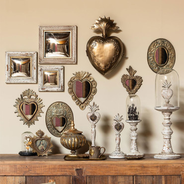 Miroir Ex-voto patine bronze