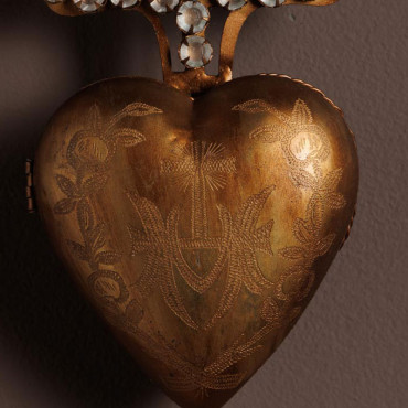 Boîte Ex-voto bijou or 9x18x4cm