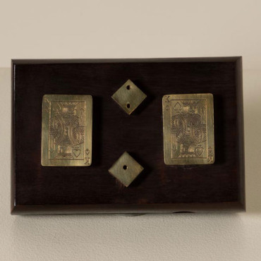 Boîte 2 jeux cartes et dés 18x5x12cm
