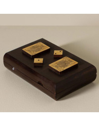 Boîte de Jeux Cartes et Dés 18x5x12cm