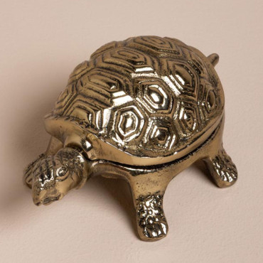 Boîte tortue dorée 16x7x10cm