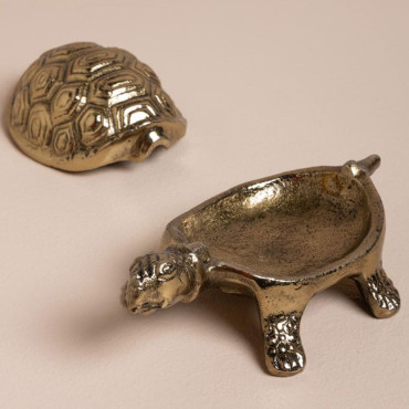 Boîte tortue dorée 16x7x10cm