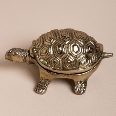 Boîte tortue dorée 16x7x10cm