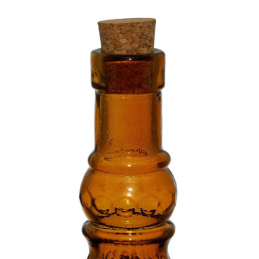 Bouteille carafe verre recyclé Ourea ambré 34x8x8cm