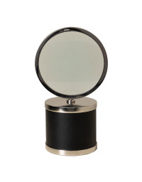 Loupe sur base cylindrique cuir 12x23x10cm