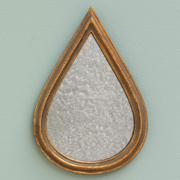 Ensemble 3 miroirs goute d'or 17x25x2cm