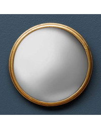 Mini Miroir Convexe en Fer Moucheté Doré 11cm