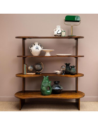 Grande étagère 4 étages bois Polanco 149x150x51cm