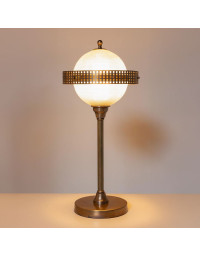 Lampe à Poser en Laiton Uranus Doré 31x69cm