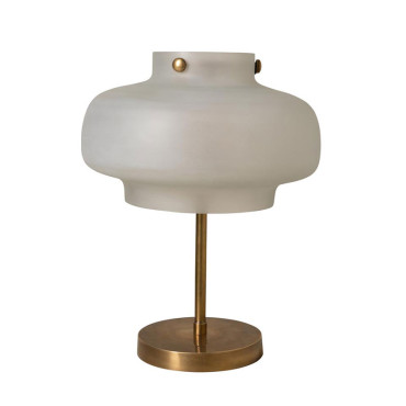 Lampe à poser verre sablé Lainor 43x33cm