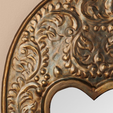 Miroir plaque Ex-voto patine bronze 22x28cm