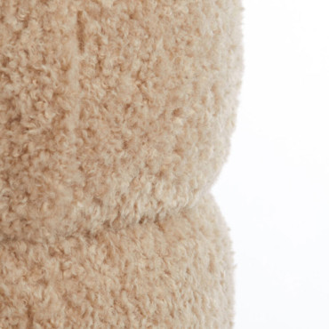 Pouf wood beige Jobbi 40x40x45cm