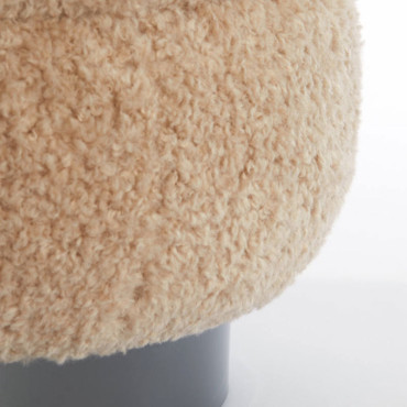 Pouf wood beige Jobbi 40x40x45cm