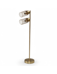Lampadaire doré à 2 spots 42x132cm