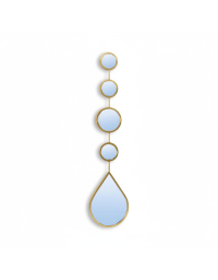 Miroir goutte fer doré 16x2x73cm