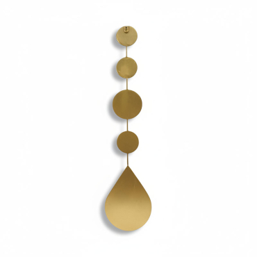 Miroir goutte doré 16x2x73cm