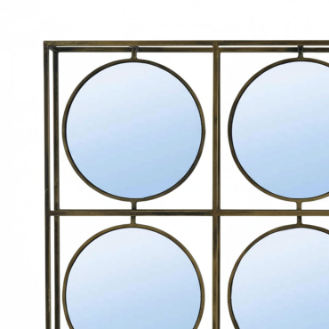 Cadre 9 miroirs doré 77x8x77cm