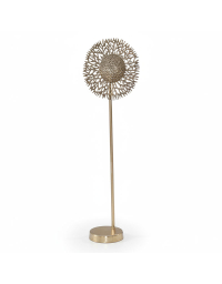 Lampadaire doré soleil 43x26x148cm