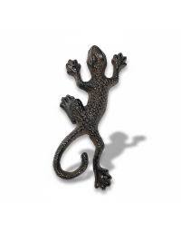 Salamandre déco fonte marron 11x19cm