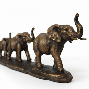 Famille 3 éléphants