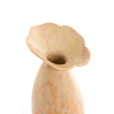 Vase céramique Culla pêche clair 14x24cm