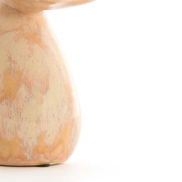 Vase céramique Culla pêche clair 14x24cm