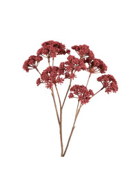 Tige Artificielle Fleur de Fenouil Bordeaux en Polyester 58cm