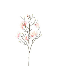 Fleur Magnolia Rose Clair en Polyester Haute Tige 86cm
