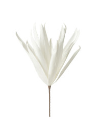 Fleur Artificielle Eva en Polyrésine à Feuilles Longues Blanches 90cm