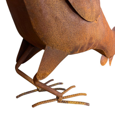 Poule décorative fer 38x18x39cm