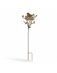Tuteur oiseau fer marron 30x2x92cm