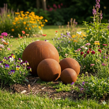 Grande boule décorative beige 50cm