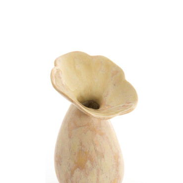 Vase céramique Culla pêche clair 11x20cm