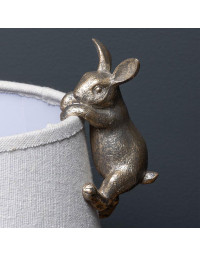 Petite Suspension Lapin métal patiné 10x5x6cm