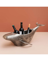 Grand Seau à glace Baleine Métal 70x40x28cm