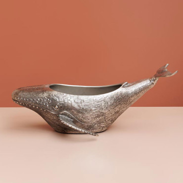 Grand Seau à glace Baleine Métal 28x40x70cm