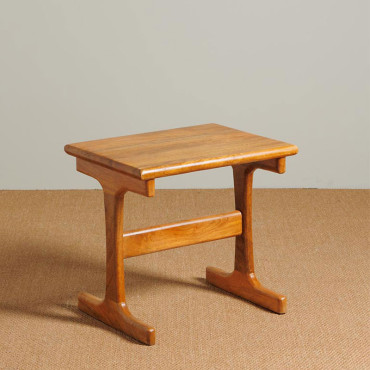 Table d'Appoint Gigognes Trato Bois de Manguier 62x45x38cm
