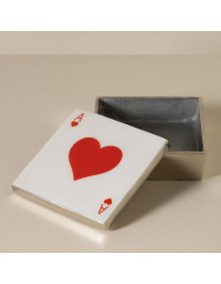 Boîte As de Cœur Aluminium 5x11x11cm