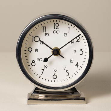 Petite Horloge à Poser Acier 6x12x14cm
