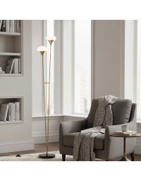 Lampadaire Led Veronica Métal doré 28x25x176cm