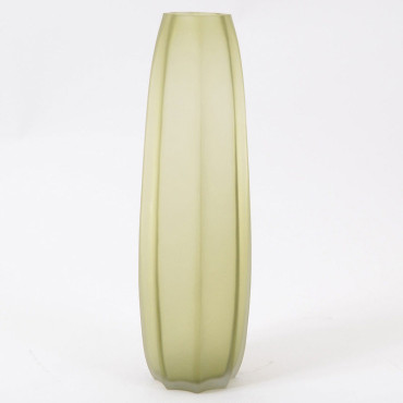 Vase Tricia Vert Mat verre 13x13x62cm