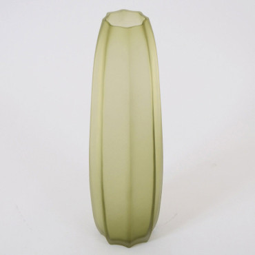 Vase Tricia Vert Mat verre 13x13x62cm