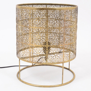 Lampe à Poser Busala Métal doré ciselé 30x30x36cm