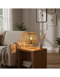 Lampe à Poser Busala Métal doré ciselé 30x30x36cm