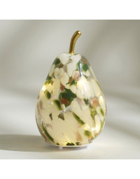 Lampe à Poser Led Poire Verte verre 11x11x17cm