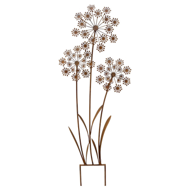 Tuteur déco fleurs 40x6x105cm