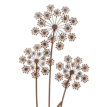 Tuteur déco fleurs 40x6x105cm