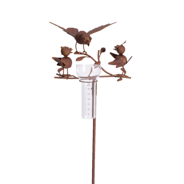 Pluviomètre oiseaux 10x9x47cm
