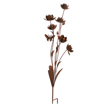 Tuteur fleurs papillon 26x22x113cm